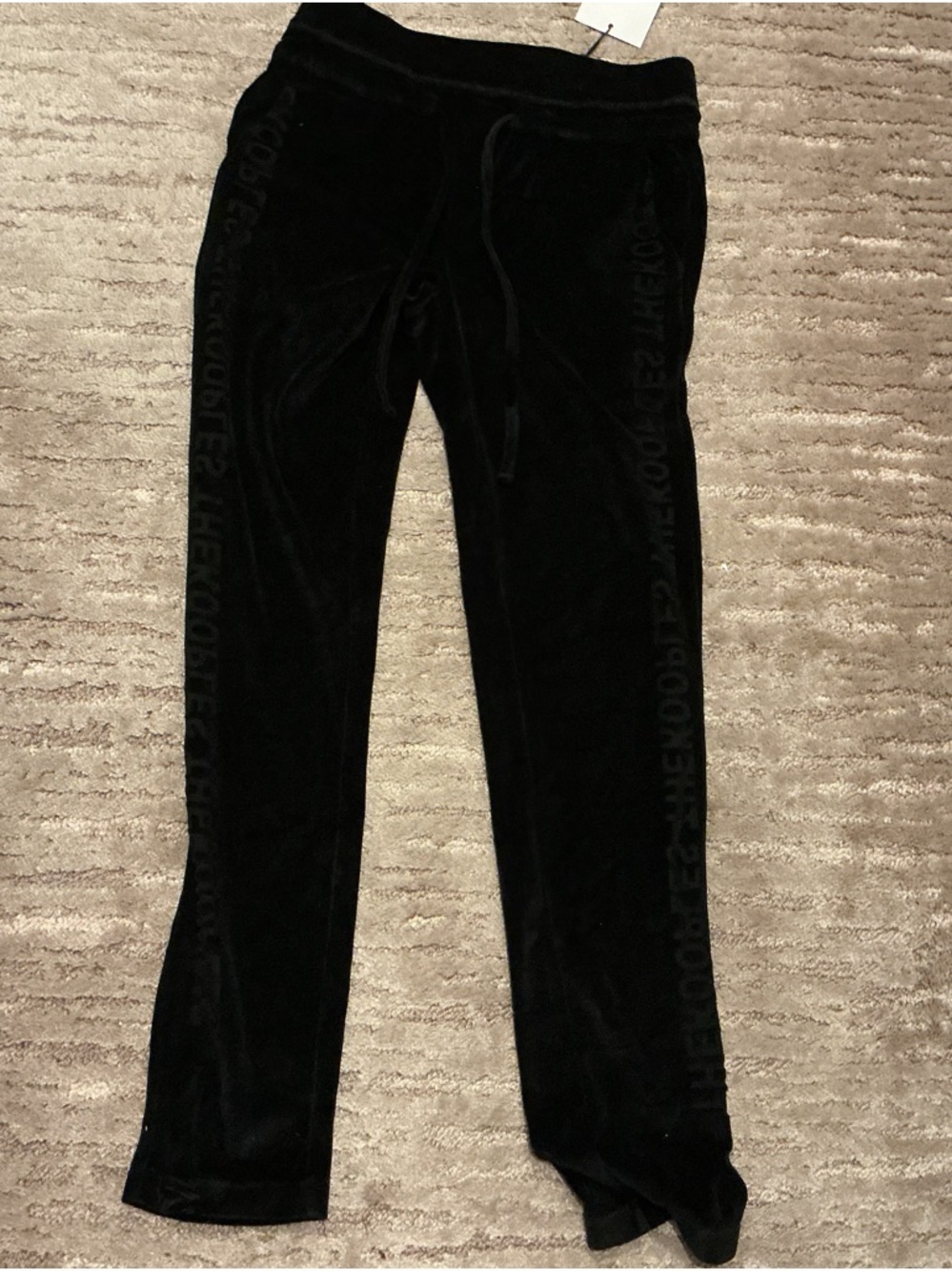 The Kooples Black Velour Lounge Pants